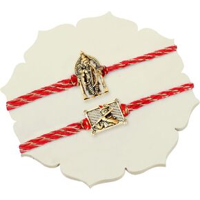 TIED RIBBONS Rakhi for Brothers Set of 2 with Rakhi Card and Roli Chawal - Raksha bandhan Rakhi Thread Designer Rakhi for Brother Bhai Rakhi Set of 2 Bro Rakhi Set for Brothers in Saudi Arabia