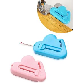2Pcs Magnetic Seam Guide for Sewing Machine with Seam Ripper, Multifunctional Polygonal Hemmer Guide with Scale, Universal Sewing Accessories and Supplies for Sewing Machines