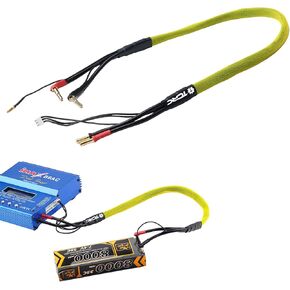 1pc 600mm 1s & 2s RC Lipo Battery Charging/Balance Cable Leads with 4mm/5mm Bullet Connector
