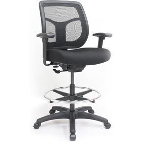 Eurotech Seating Apollo Drafting Stool, Black