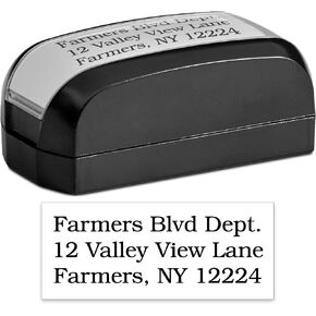 MaxMark Medium Custom Signature Stamp - Self-Inking, Black Ink, Rectangular Shape, Customize with Your Signature
