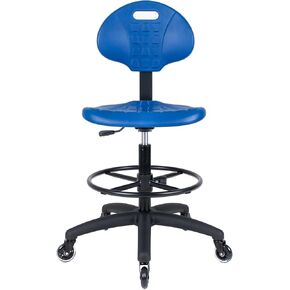 TAKE UR SEAT® Deluxe Polyurethane Drafting Lab Stool Chair, 18" Adjustable Footring, 10" Adjustable Height, Heavy Duty,Shipped Within 24 Hours Rubber Casters