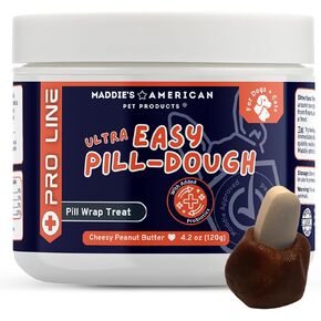 Ultra Easy Pill-Dough Treat Paste Wrap with Probiotics - Forms a Custom Pocket to Hide Pet Medications - Pro Line (1 Pack, Bacon)