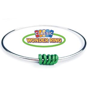 Classic Wonder Ring with Aluminum Beads - Fidget Skill Toy - Vibration and Soothing Sound (Green)