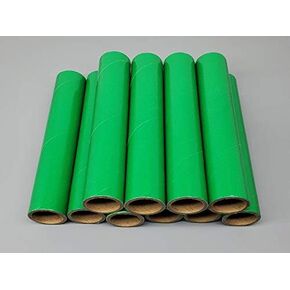 10pc Fireworks Heavy Wall Cardboard Tubes 1" x 6" x 1/8" Green