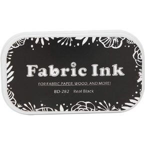 Stamp Ink Pads for Rubber Stamps, Stamp Pads for Card Making Wood Fabric and Paper(Black)