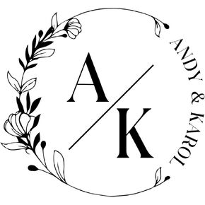 Round Elegant Initial Stamp - Wedding & Anniversary - Self Inking Custom Stamp - 1-5/8" Rubber