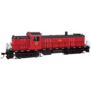 910-10704 HO Scale Alco RS-2 - Standard DC - Chicago Great Western #56 - Water-Cooled Stack (Deramus Red, Black, Yellow)