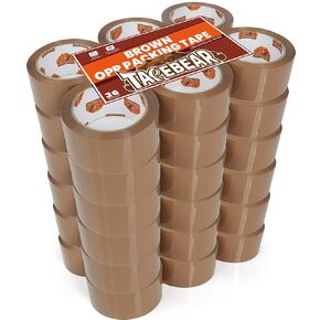 Brown Packing Tape 36Rolls, Heavy Duty Packaging Tape Refills 1.88 Inch x 55 Yard Moving Tape for Boxes, Secure Sticky Seal Brown Tape for Shipping, Mailing & Storage, Total 1980Yards