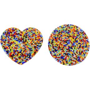 2 PCS 3.4" Heart and Circle Picking Pad, Skin Picking Fidget Toys for Dermatillomania, Trichotillomania Fidget Toys - Pick Pad, Picking Pad for Anxiety & ADHD in Adults & Children