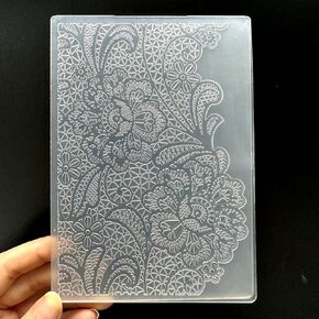 3D Plastic Embossing Folder Template Lace Pattern Texture A6 Size for Card Making DIY Scrapbooking Paper Crafting Handmade Crafts Scrapbooking Arts Supplies Scrapbook Decor