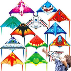6 Pcs Mini Kites for Kids Ages 3-5 4-8 8-12, Finger Launcher Kite Easy to Fly Yard Beach Outdoor Toys, Kids Kites Bulk Glider Kite for Boys Girls Birthday Party Favors Gift in Kuwait