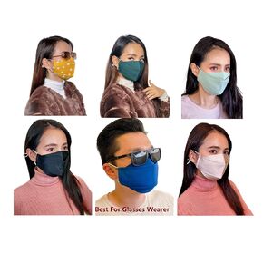 Face masks for Glasses Wearers, Anti Fog, Breathable, Washable, Double Layer, Adjustable. Great for Travel, School, Teacher. Handmade Cute Floral Pattern Cloth Mask for Women, Men (Jade - Linen)