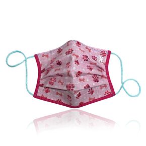 JaxMask® | Puppy Dog Bone Paw Print Cloth Face Mask | 2 Layer Pleated Reusable & Washable With Nose Wire | ‘FurBaby Collection’ (Blue)