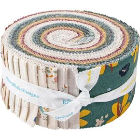 Amber Johnson Feels Like Home Rolie Polie 40 2.5-inch Strips Jelly Roll Riley Blake RP-14710-40, Assorted