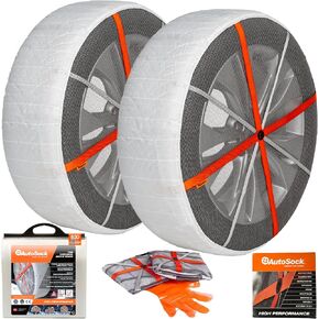 645 - Snow Socks for Passenger Cars - Easy to Use Tire Chains Alternative (Pack of 2) in Kuwait