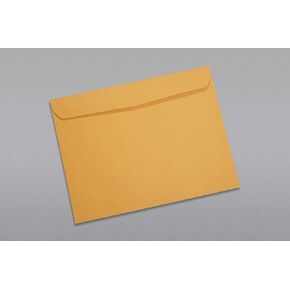 Limited Papers (TM) Booklet Envelopes, (Open Side) Brown Kraft, Gummed Seal, 28 Pound, Heavyweight, For Mailing And More. (100, 9 x 12)