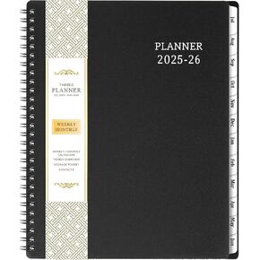 2025-2026 Planner - Academic Planner 2025-2026, 8" x 10", July 2025 - June 2026 Planner, 12 Monthly Tabs,Improving Your Time Management Skill