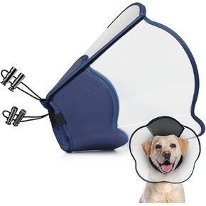 Soft Dog Cone Collar Alternative for Medium Dogs After Surgery, Adjustable Pet Head Neck Recovery Cone Anti-Lick, Comfortable Elizabethan Protective Collar Cone of Shame for Healing