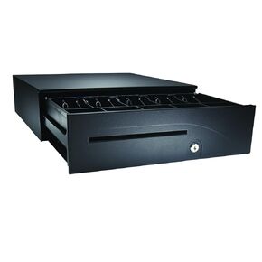 APG T320-BL1616-U6 درج نقدي قابل للتعديل مع واجهة Multipro 320 ، 24V ، 16 "× 4.9" × 16.8 "، أسود