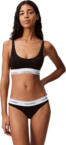 Calvin Klein Women's Modern Cotton Thong Panty, Amplified Blue X-Large in Saudi Arabia