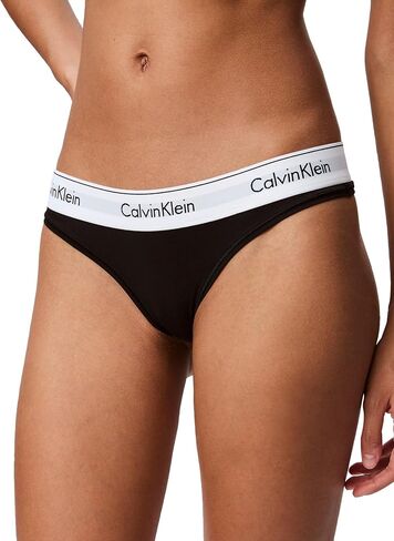 Calvin Klein Women's Modern Cotton Thong Panty, Amplified Blue X-Large in Saudi Arabia