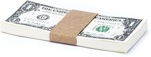 Natural Kraft Brown No Denomination Currency Band Bundles (500 Bands) in Saudi Arabia