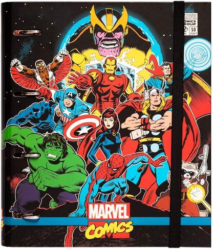 Marvel Avengers 4 Ring Binder - A4 Size - 10.6 x 12.6 inches - 4 Rings in Saudi Arabia