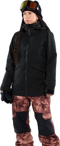 Volcom Womens Shelter 3d Stretch Insulated Snowboard Ski Winter Hooded Jacket Jacket in Saudi Arabia