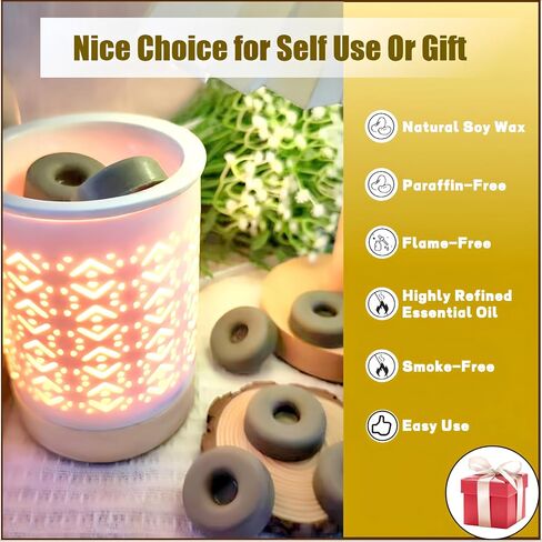 16 Donuts Strong Scented Wax Melts Wax Cubes Strong Scent for Wax Warmer Non Toxic Soy Wax Melts for Warmers Candle Melts Vanilla Apple Cinnamon in Saudi Arabia