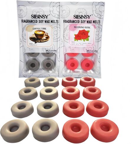 16 Donuts Strong Scented Wax Melts Wax Cubes Strong Scent for Wax Warmer Non Toxic Soy Wax Melts for Warmers Candle Melts Vanilla Apple Cinnamon in Saudi Arabia