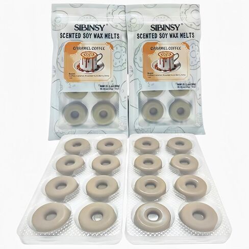 16 Donuts Strong Scented Wax Melts Wax Cubes Strong Scent for Wax Warmer Non Toxic Soy Wax Melts for Warmers Candle Melts Vanilla Apple Cinnamon in Saudi Arabia