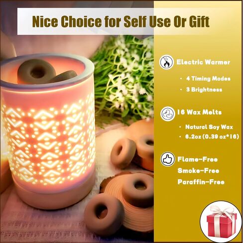 16 Donuts Strong Scented Wax Melts Wax Cubes Strong Scent for Wax Warmer Non Toxic Soy Wax Melts for Warmers Candle Melts Vanilla Apple Cinnamon in Saudi Arabia