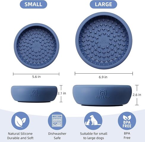 Dog Lick Bowl, Bestalk Anxiety Relief Lick Mat for Dogs, Non-Slip Freeze Licking Bowl Enrichment Puzzle Feeder for Distraction, BPA Free Silicone, Dishwasher Safe in Kuwait