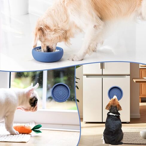 Dog Lick Bowl, Bestalk Anxiety Relief Lick Mat for Dogs, Non-Slip Freeze Licking Bowl Enrichment Puzzle Feeder for Distraction, BPA Free Silicone, Dishwasher Safe in Kuwait