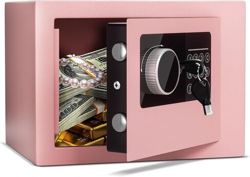 أموال إلكترونية رقمية آمنة ، صندوق قفل أمان الصلب مع لوحة المفاتيح ، ومكتب مجوهرات الأعمال المسلحة المسلحة الآمنة ، 0.23 قدم مكعب ، 9.06 "W x 6.69" D x 6.69 "H （Black） in Kuwait