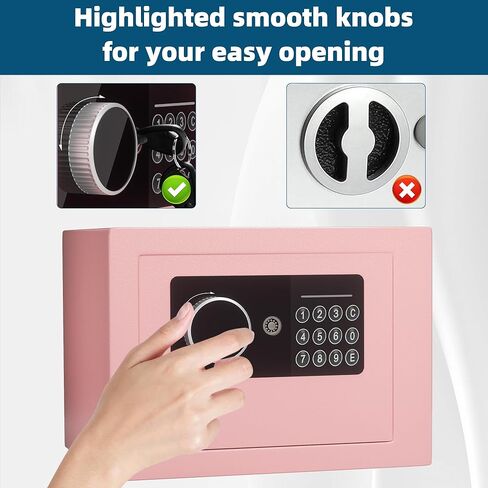 أموال إلكترونية رقمية آمنة ، صندوق قفل أمان الصلب مع لوحة المفاتيح ، ومكتب مجوهرات الأعمال المسلحة المسلحة الآمنة ، 0.23 قدم مكعب ، 9.06 "W x 6.69" D x 6.69 "H （Black） in Kuwait