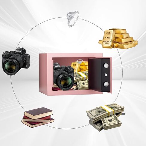 أموال إلكترونية رقمية آمنة ، صندوق قفل أمان الصلب مع لوحة المفاتيح ، ومكتب مجوهرات الأعمال المسلحة المسلحة الآمنة ، 0.23 قدم مكعب ، 9.06 "W x 6.69" D x 6.69 "H （Black） in Kuwait