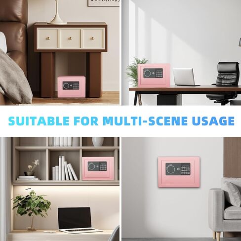 أموال إلكترونية رقمية آمنة ، صندوق قفل أمان الصلب مع لوحة المفاتيح ، ومكتب مجوهرات الأعمال المسلحة المسلحة الآمنة ، 0.23 قدم مكعب ، 9.06 "W x 6.69" D x 6.69 "H （Black） in Kuwait