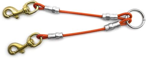 Dog Leash Splitter Coupler (2 Dog or 3 Dog) (Orange, 3 Dog) in Saudi Arabia