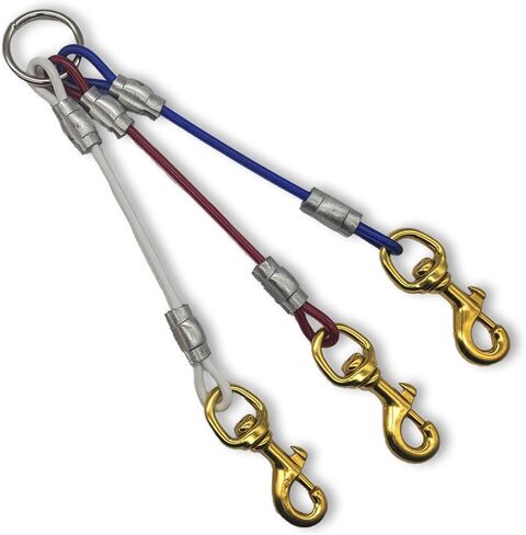 Dog Leash Splitter Coupler (2 Dog or 3 Dog) (Orange, 3 Dog) in Saudi Arabia