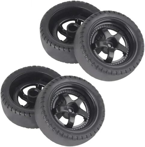 4pcs 33mm Hard Drift Tires Compatible with 1/18 RC Cars Designed Compatible with AE86 A86 LD1801 LD1802 LD1803 LD1804 A01 A02 Upgrade Parts(LA0034 Black(Soft)) in Saudi Arabia