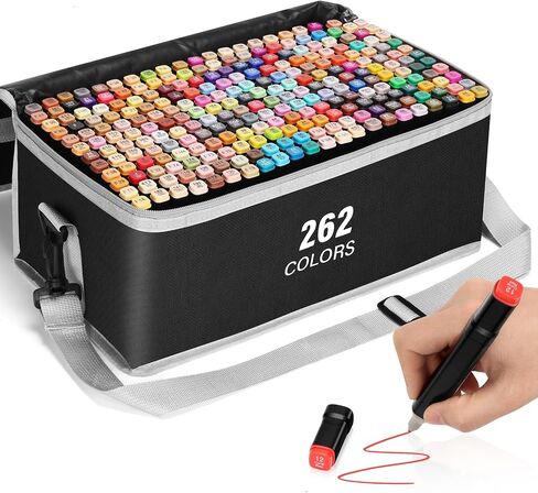 80 Colors Alcohol Markers, Art Markers for Kids Adults Artists Coloring Painting Sketching, Dual Tip Drawing Marker Set Perfect for Boys Girls Students Gift (80) in Saudi Arabia