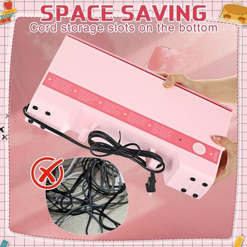 تشمل مجموعة آلة الربط الحرارية 110 فولت آلة ربط cinch Double Side Tape Dots 20 Strips 50 Scrapbook Paper for DIY Journals Books Books Documents (Pink ، Vivid) in Saudi Arabia