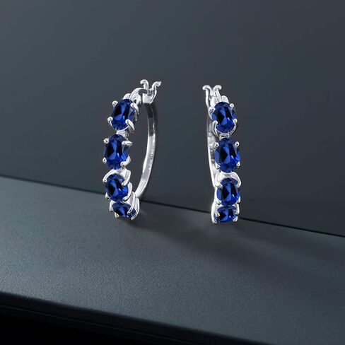 Gem Stone King 925 Sterling Silver Green Mystic Topaz Earrings For Women (4.00 Cttw, Gemstone Birthstone. Oval 6X4MM) in Saudi Arabia