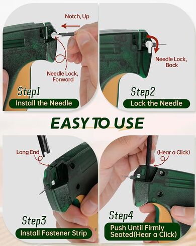 Stitch Gun for Clothes : Handheld Mini Stitching Gun with 4000 Tagging Gun Fasteners, Compact Sewing Tool, Shirt Tag Gun, Quick Clothing Repair in Saudi Arabia
