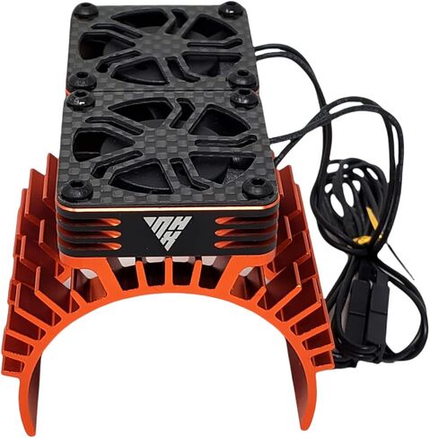 NHX 1/5 Twin Cyclone Alum HV Cooling Fans w/Cover Motor Heatsink Green - 40x40mm, 16000 RPM, For RC Vehicles in Saudi Arabia