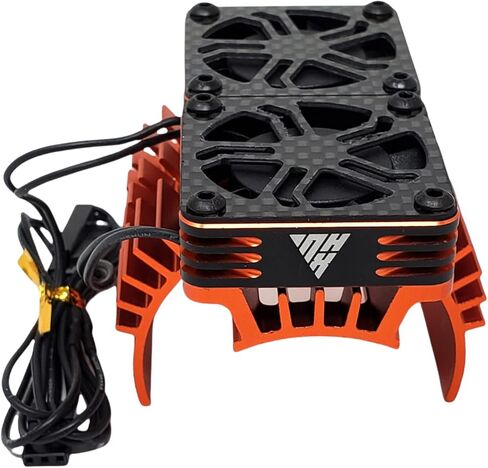 NHX 1/5 Twin Cyclone Alum HV Cooling Fans w/Cover Motor Heatsink Green - 40x40mm, 16000 RPM, For RC Vehicles in Saudi Arabia
