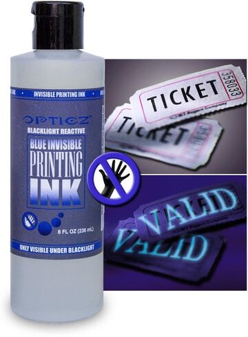 Opticz Industrial Invisible Blue UV Blacklight Reactive Ink (8 Ounce Bottle) in Saudi Arabia