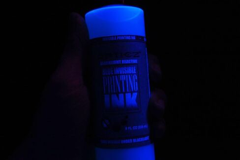 Opticz Industrial Invisible Blue UV Blacklight Reactive Ink (8 Ounce Bottle) in Saudi Arabia